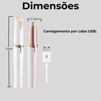 CANETA DEPILADORA ELÉTRICA + CARREGADOR USB - SUZUNE - Suzune