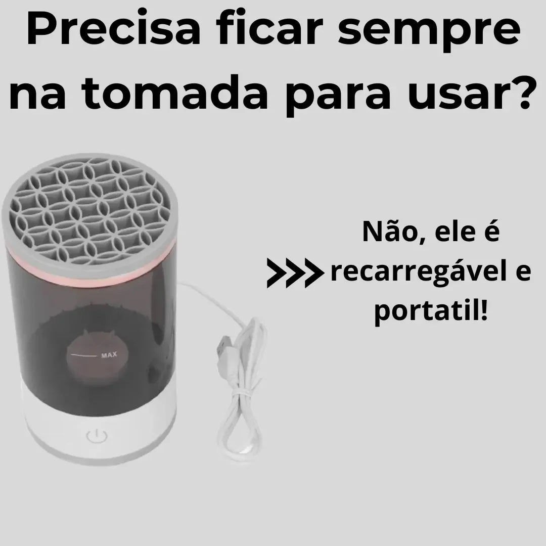 LIMPADOR DE PINCÉIS DE MAQUIAGEM ELÉTRICO + BRINDE EXCLUSIVO - SUZUNE - Suzune