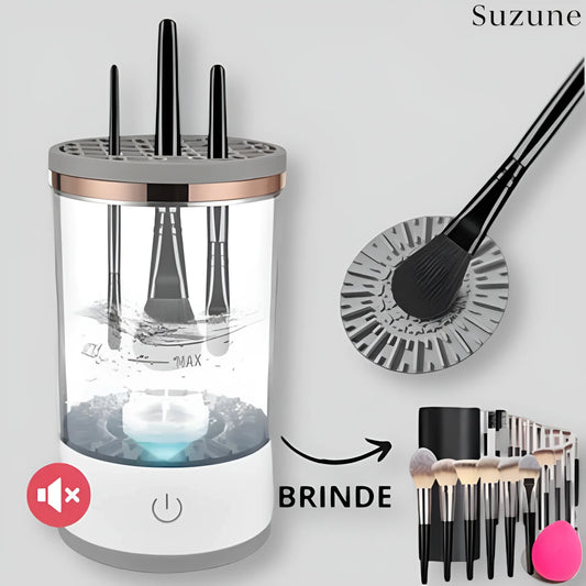 LIMPADOR DE PINCÉIS DE MAQUIAGEM ELÉTRICO + BRINDE EXCLUSIVO - SUZUNE - Suzune